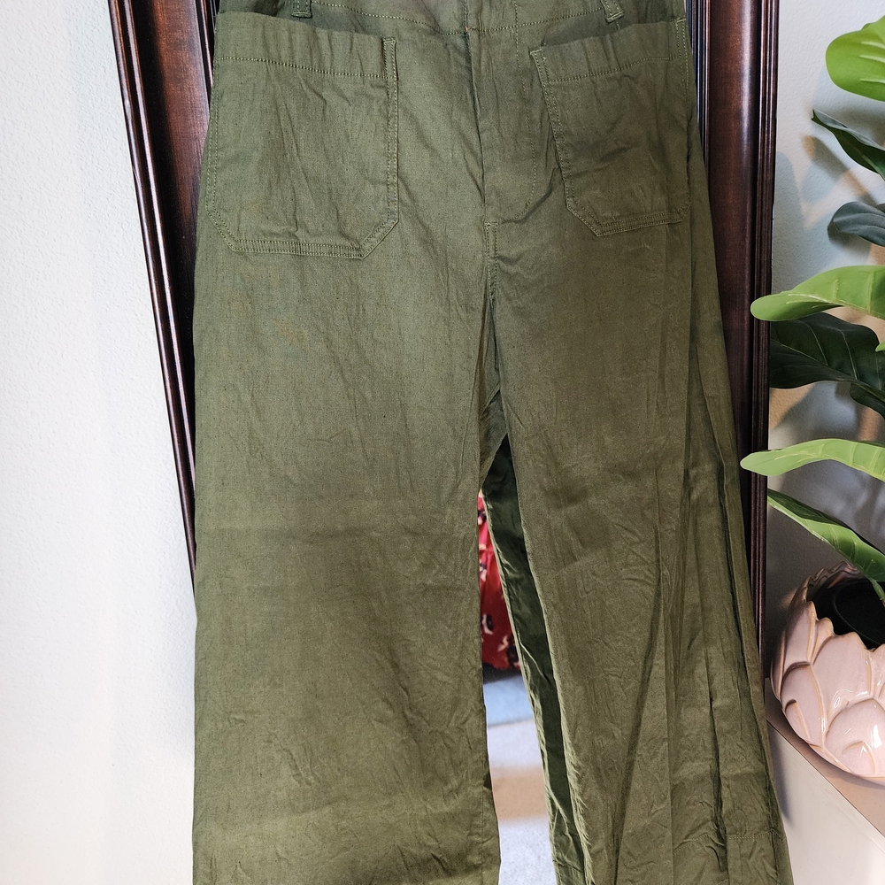 Maeve Olive Wide-Leg Pants - Picture 2 of 5